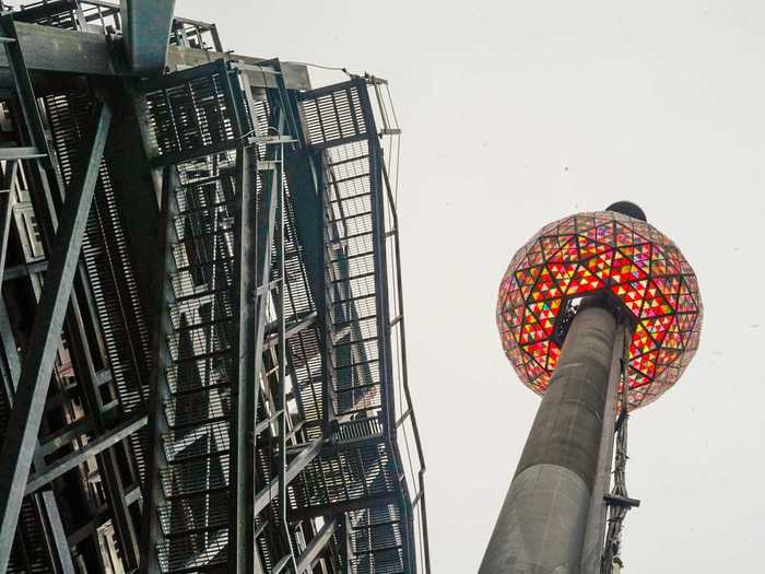 This is the New Year's Eve ball in Times Square, New York. More than a billion people watch it drop at the turn of each year.