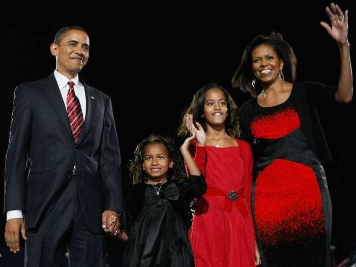 In 2008, Michelle Obama wore a memorable fiery red dress on election night.