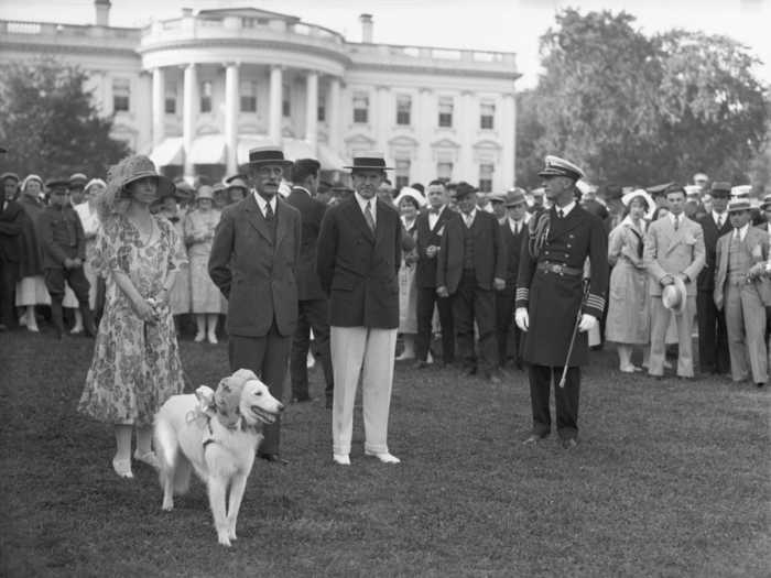 The 30th president, Calvin Coolidge, enjoyed spending time in the White House with man's best friend.