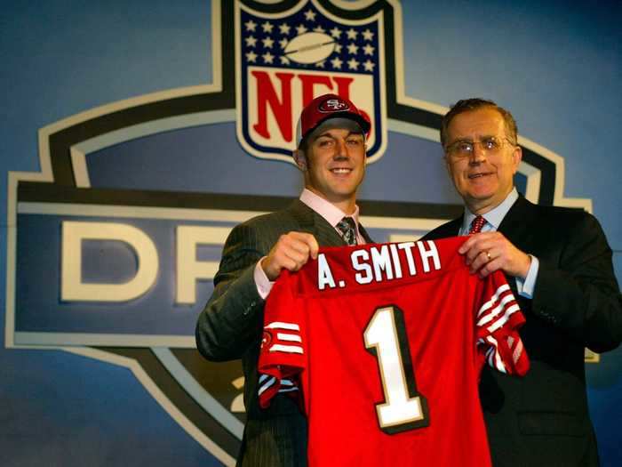 Alex Smith was picked No. 1 overall by the San Francisco 49ers.