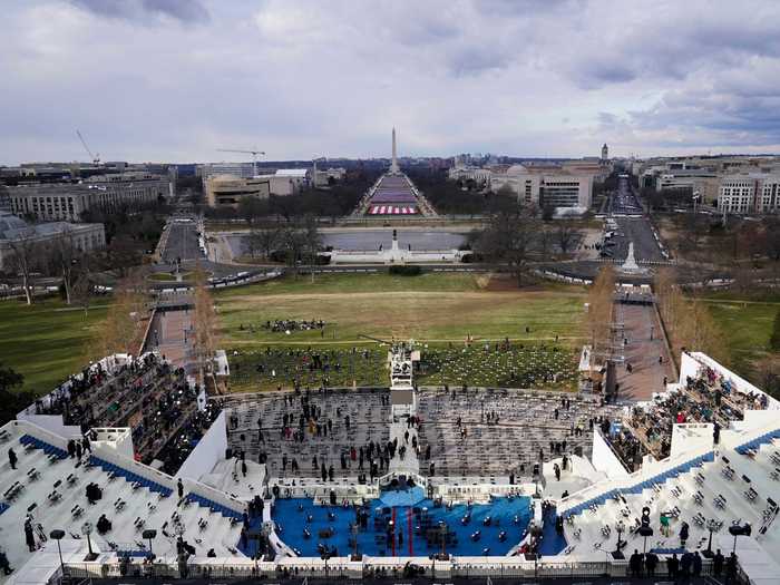 Like previous presidents, Biden will be sworn-in at the West Front of the US Capitol. Attendees will wear face masks and will be distanced to prevent COVID-19 transmission.