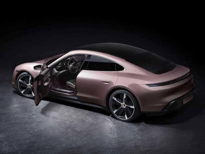 The 2021 Porsche Taycan is the base model of Porsche's first electric car. It has a starting MSRP of $79,900.