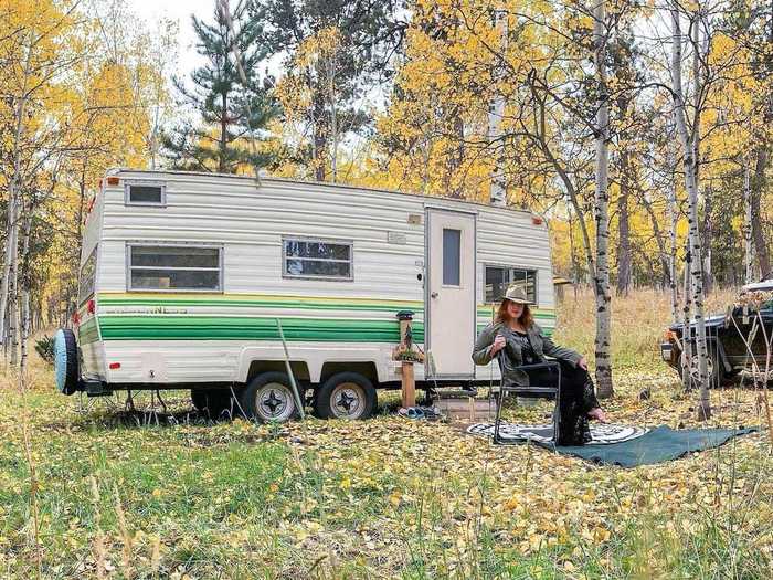 Andrea Heap admired a camper trailer that she drove by daily in Denver, Colorado, for a year. As soon as she saw it was for sale, she bought it.