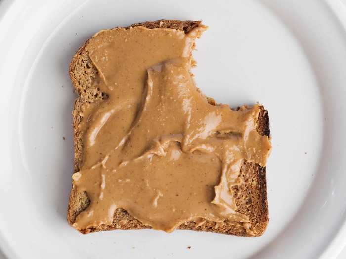 Peanut butter is full of protein and "healthy" fats.