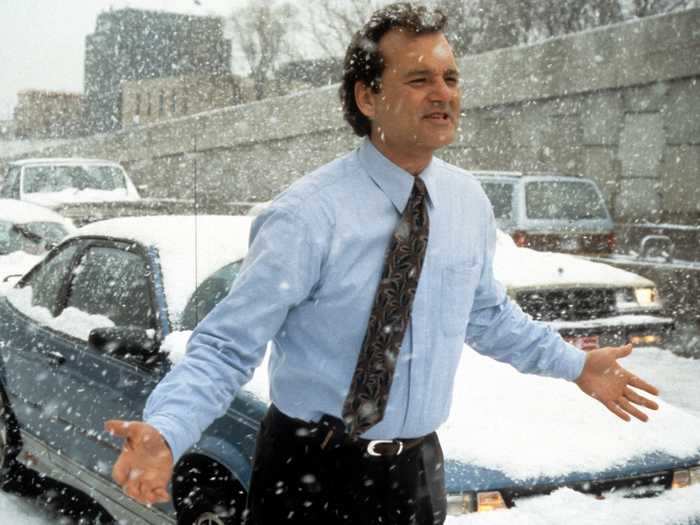 Bill Murray plays Phil, a weatherman in Pittsburgh who gets stuck in a time loop after begrudgingly traveling to Punxsutawney to cover Groundhog Day.