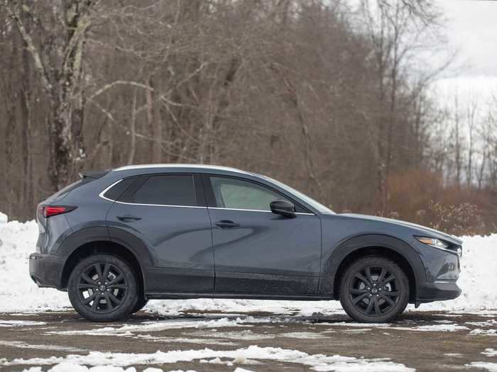 The 2021 Mazda CX-30 Turbo is the faster, more premium, and more expensive version of the regular CX-30.