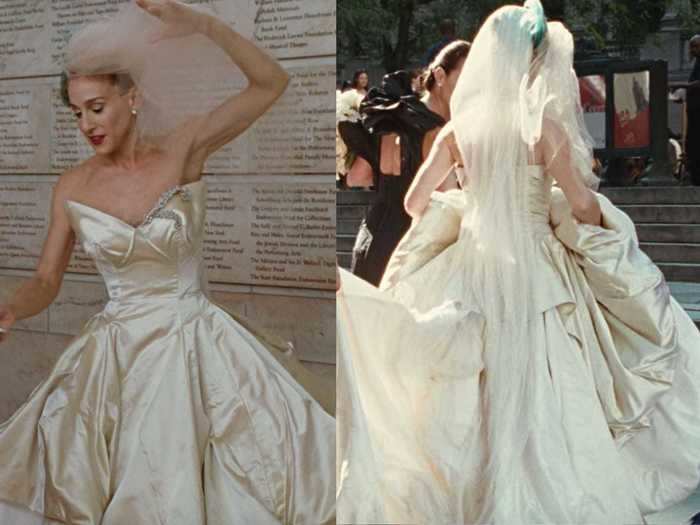 A fashionista in her own right, and with a bevy of designer wedding dresses at her disposal, Carrie Bradshaw really should've done better in "Sex and the City: The Movie."