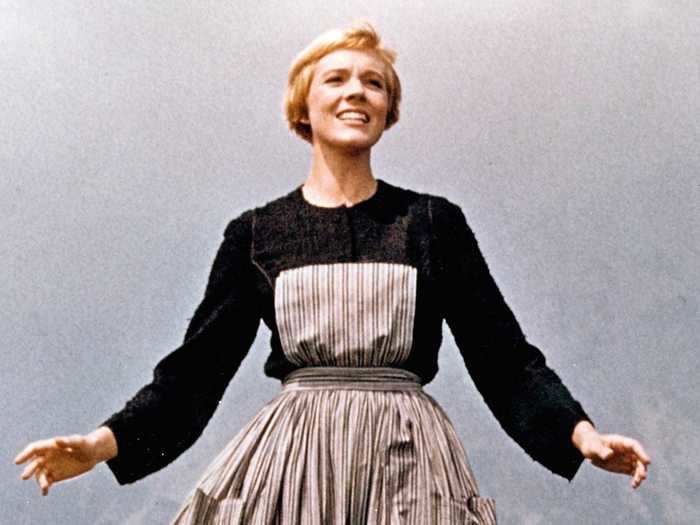 Julie Andrews played Maria, a feisty nun who takes a job as a governess for the seven von Trapp children.