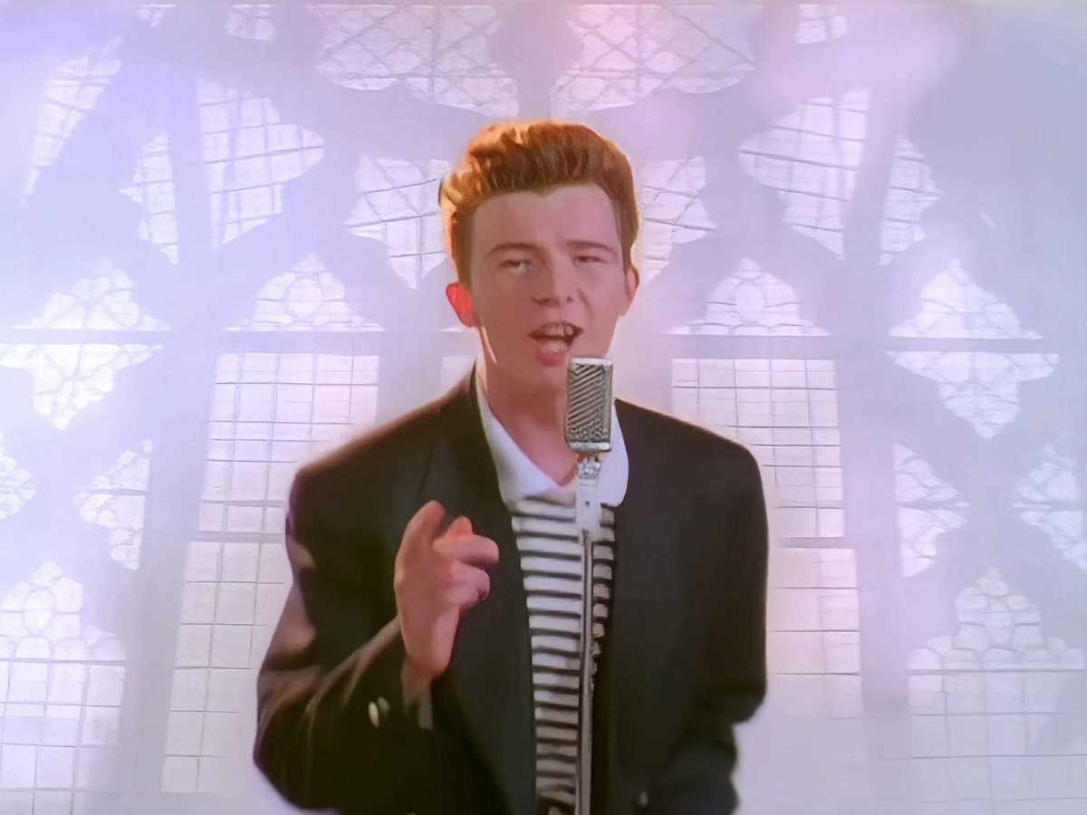 The original 'Rickroll' video has disappeared from