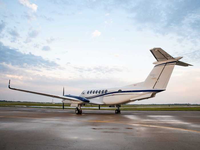 Stockton has been flying King Air's since 2005. The King Air 350, the family's largest passenger model, is also the flagship of his firm's scheduled airline division.