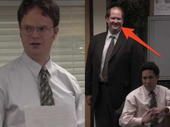 The actors really broke when Dwight listed a strange health condition on season one's "Health Care."