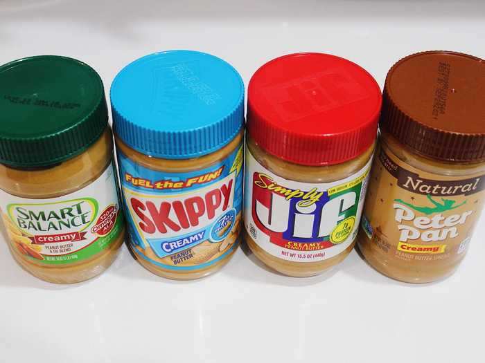 I tried four brands of creamy peanut butter: Smart Balance, Skippy, Jif, and Peter Pan Natural.