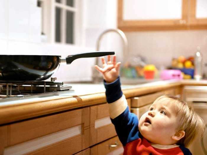 Every pediatrician says they avoided using the front burners of their cookers at all costs. Instead, they opted for the back burners that are farther away.