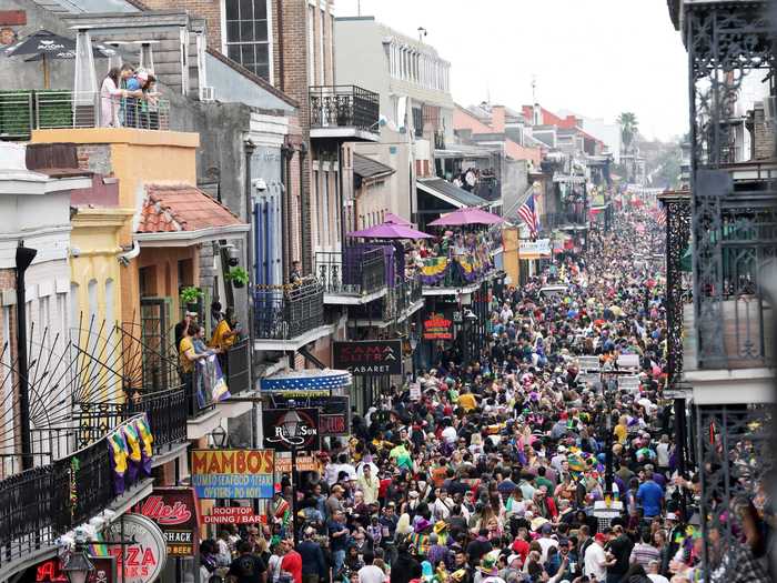 Hundreds of thousands of people traveled to and from New Orleans for Mardi Gras last February.