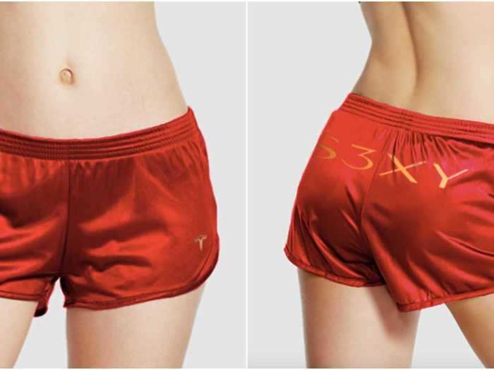 That one time Musk sold red satin Tesla short shorts with "S3XY" printed across the back - the website crashed within minutes.