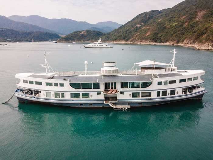 A vessel that used to serve as a passenger ferry in Hong Kong has been converted into a luxury yacht. It's for sale for $2.7 million.