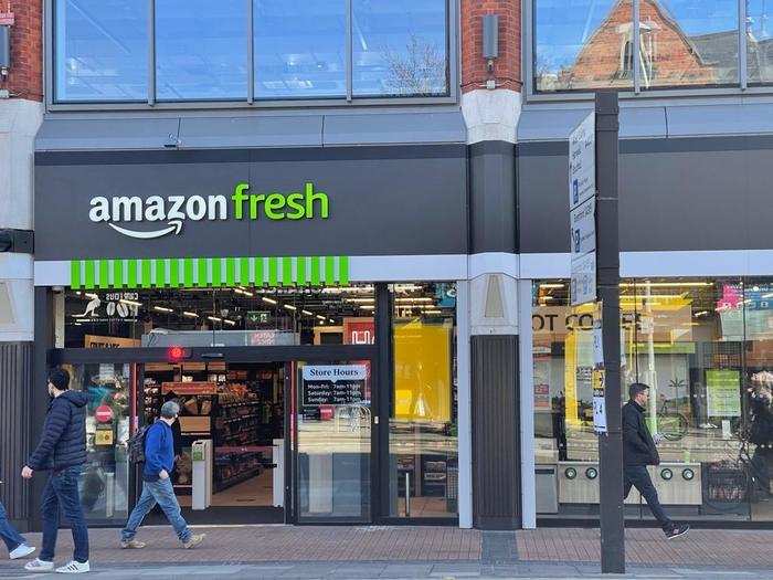 The UK's first Amazon Fresh store is located in Ealing Broadway shopping centre, West London.
