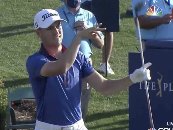 Justin Thomas had a funny reaction to lucky bounce on ...
