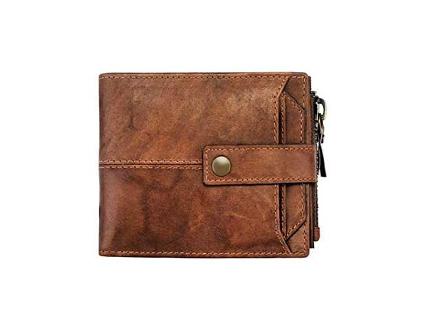 Button Leather Bifold Wallet Cash Credit Card Holder Purse Hangbag for Men  Gift | eBay
