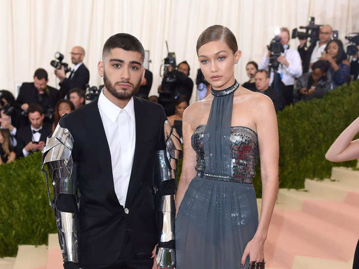 Gigi Hadid and Zayn Malik made their red-carpet debut at the 2016 Met Gala in coordinating looks designed by Tommy Hilfiger.