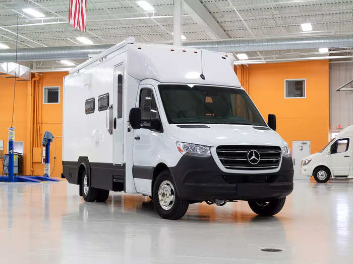 Popular camper van maker Advanced RV has turned a 170-inch Mercedes-Benz Sprinter cab into a tiny home inside of a box on wheels named "Asteroid of Happiness."