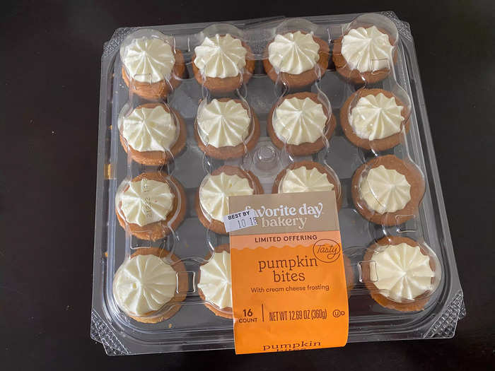 The pumpkin bites with cream-cheese frosting were the perfect-sized dessert.