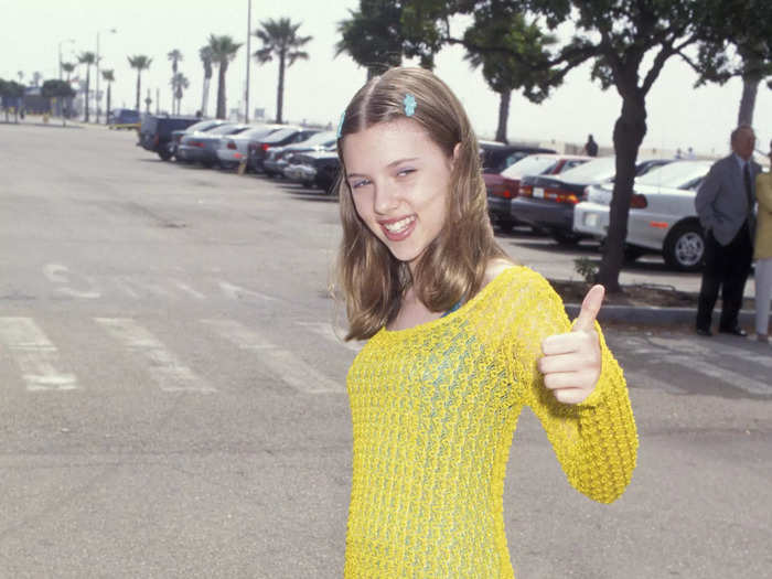 From a young age, Johansson proved she wasn't afraid to rock a bold color, like this lemon yellow dress she wore to the 12th Annual IFP/West Independent Spirit Awards in March 1997.