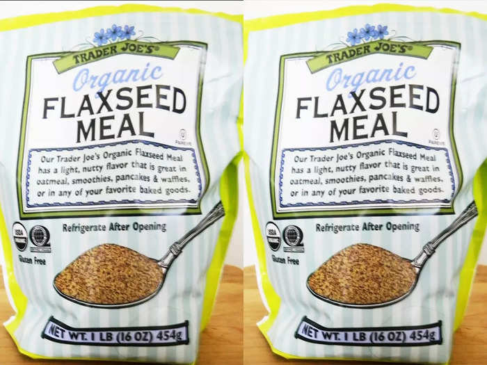 Flaxseed meal is a healthy option that tastes great in pancakes, waffles, oatmeal, and smoothies.