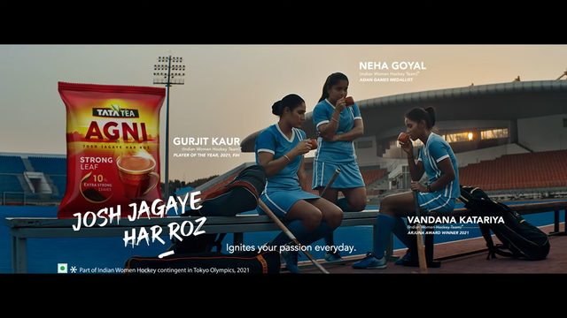 
Tata Tea Agni's campaign celebrates Indian women atheltes and their passion and determination
