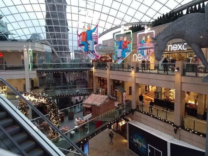 The Victoria's Secret in the UK that we visited was located in a city-center shopping mall in Leeds, northern England.