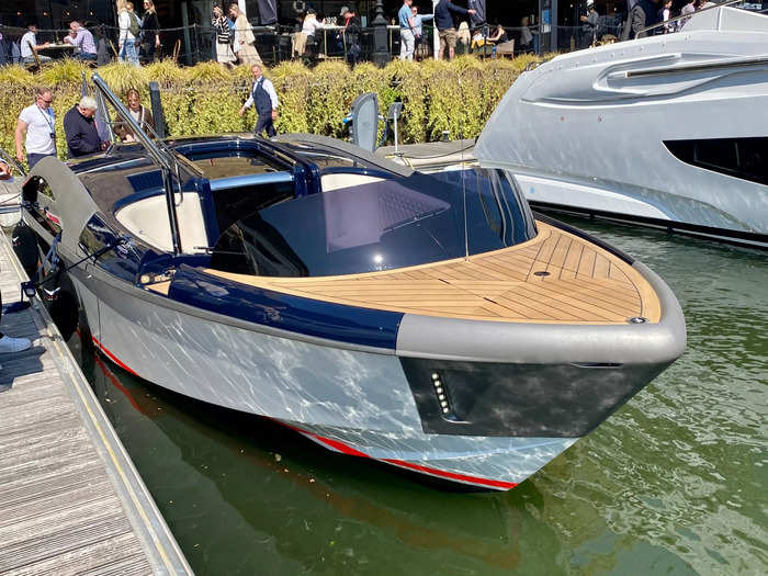 The 10.6-metre-long Miss Wonderly, built by British builder Falcon Tenders, was the smallest vessel at a luxury yacht event in central London last week.