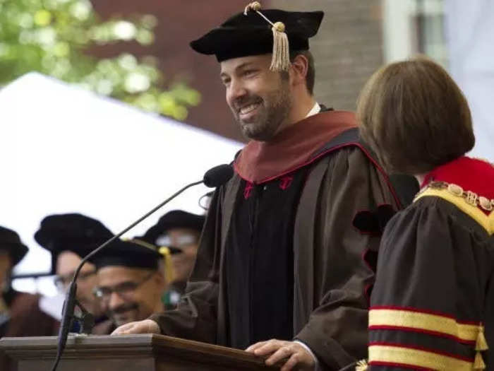 In 2013, Ben Affleck was honored by Brown University for his work in the arts.