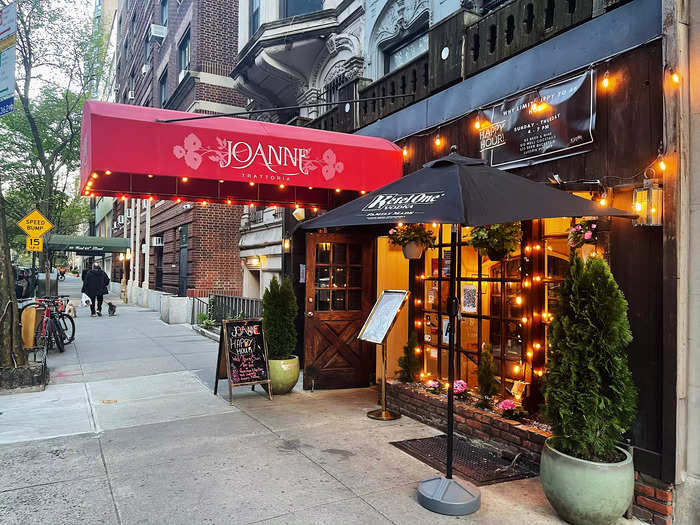 Joanne Trattoria is located on the Upper West Side in Manhattan. The small Italian restaurant is owned by Lady Gaga's parents, Joe and Cynthia Germanotta, and cookbook author Art Smith.