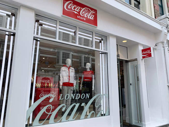 Coca-Cola recently opened a pop-up store in central London. It's the firm's first apparel store in Europe, according to store employees.