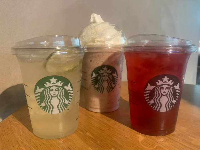 I tasted some of the drinks at Starbucks outlets in London ...