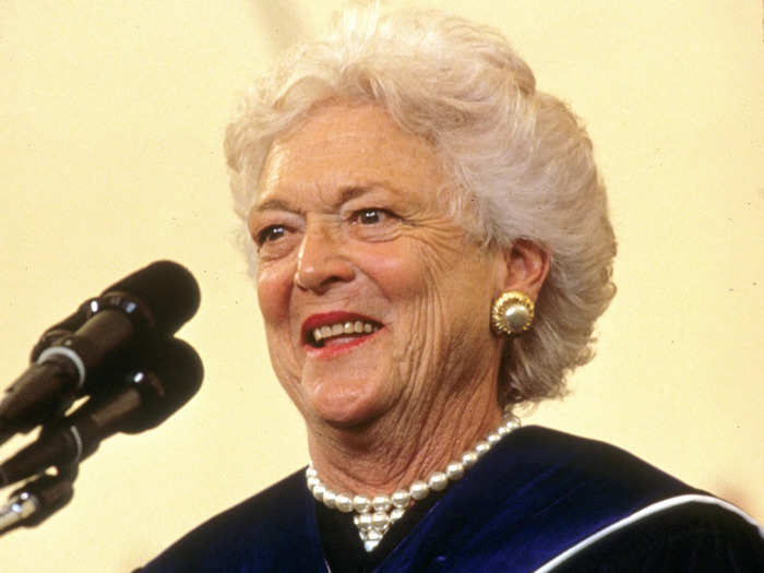 In 1990, 150 Wellesley students protested first lady Barbara Bush's commencement speech.