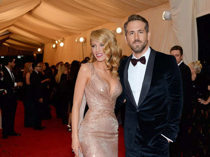 Lively and Reynolds looked elegant in Gucci at the 2014 Met Gala, which marked their red-carpet debut as a couple.