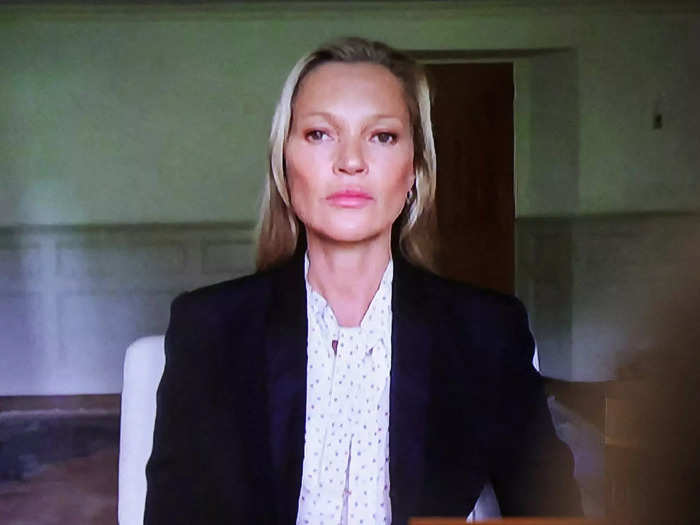 Kate Moss testified in court that Depp never pushed her down the stairs, despite rumors during their relationship.
