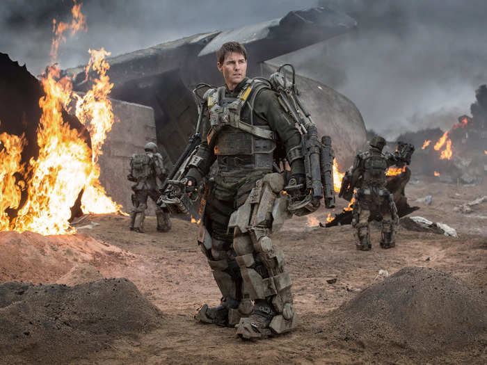 10. In "Edge of Tomorrow" Cruise acted in a suit that weighed up to 130 pounds.