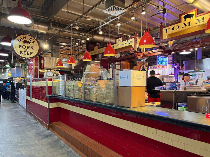 DiNic's Roast Pork and Beef is a staple inside Philadelphia's famous Reading Terminal Market. The restaurant sits in the center of the market and serves up hot sandwiches to tourists and locals.
