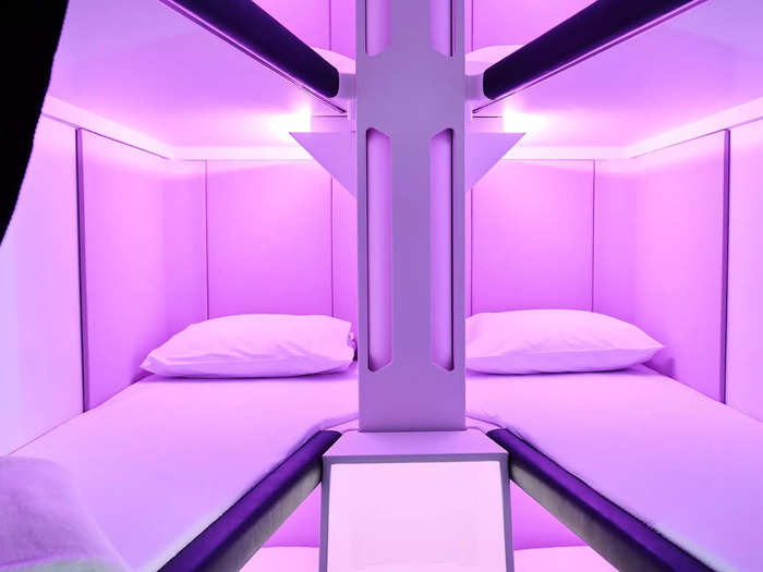 Each ultra-long-haul flight will have a 'Skynest' consisting of six sleep pods, akin to bunk beds.