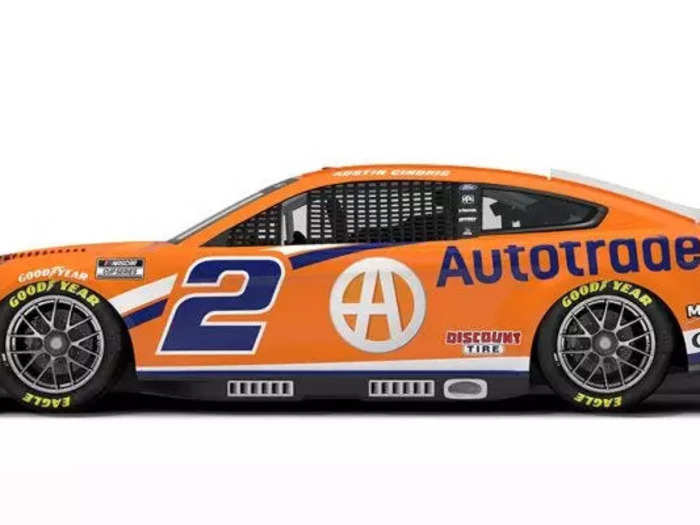 Daytona 500 winner Austin Cindric, who typically drives the yellow Menards and black and white Discount Tires cars, will be in the orange AutoTrader car this week.