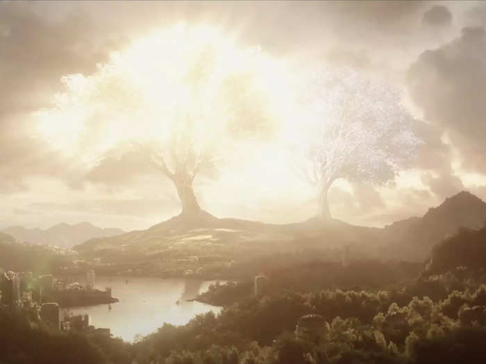 The beginning of the trailer shows the Two Trees of Valinor, which were destroyed before the Amazon series takes place.