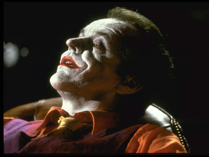 Jack Nicholson is great at being unhinged ... well, pretending to be unhinged on-screen, at least. One of his most famous roles is the Joker in 1989's "Batman."
