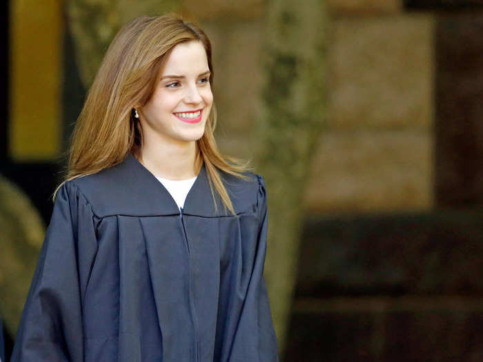 Emma Watson, just like Hermione, is really smart. She went to Brown.