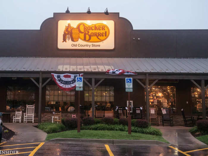 Cracker Barrel is famous for serving classic southern comfort food, like biscuits and gravy and fried chicken to loyal customers.