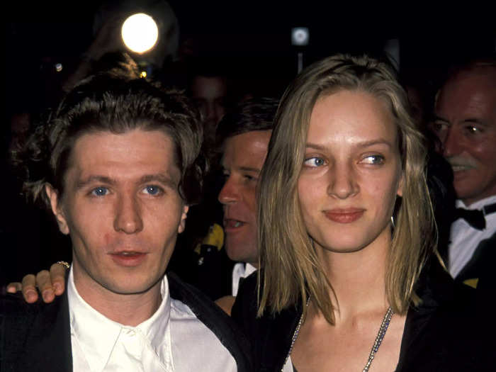 "Dangerous Liaisons" star Uma Thurman kicked off the '90s by marrying actor Gary Oldman in 1990.