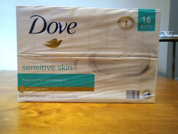 If you have sensitive skin, this pack of Dove bar soap is a must-buy.