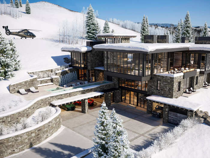 A 15,000 square-foot home is being constructed in Park City, UT at the top of the Deer Valley ski resort that is inspired by the glass house in the James Bond movie "Spectre." It's referred to as "Snowfall," an homage to another Bond film, "Skyfall."