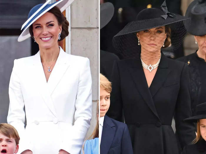 Kate Middleton's dress for Queen Elizabeth II's funeral was a black version of a dress she has worn before.